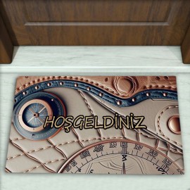 Pusula Desenli Dekoratif Kapı Önü Paspası No: 2067