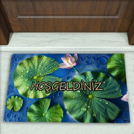 Çiçek Desenli Dekoratif Kapı Önü Paspası No: 2075