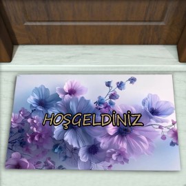 Çiçek Desenli Dekoratif Kapı Önü Paspası No: 2082