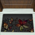 Çiçek Desenli Dekoratif Kapı Önü Paspası No: 2087