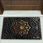 Çiçek Desenli Dekoratif Kapı Önü Paspası No: 2090