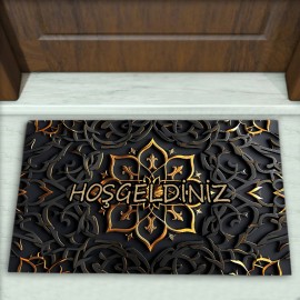 Çiçek Desenli Dekoratif Kapı Önü Paspası No: 2090