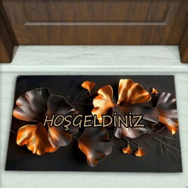 Çiçek Desenli Dekoratif Kapı Önü Paspası No: 2098