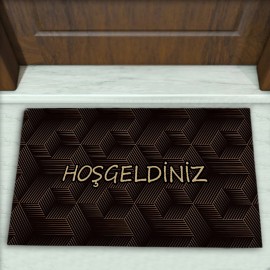 Geometrik Desenli Dekoratif Kapı Önü Paspası No: 2106