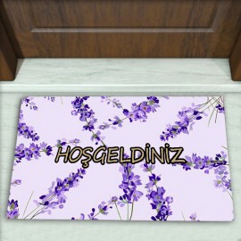 Çiçek Desenli Dekoratif Kapı Önü Paspası No: 2112