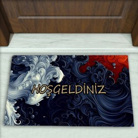 Modern Desenli Dekoratif Kapı Önü Paspası No: 2156