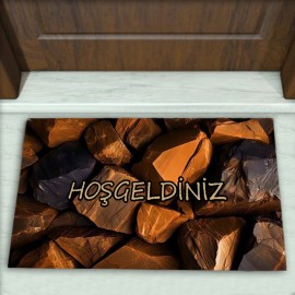Taş Desenli Dekoratif Kapı Önü Paspası No: 2166