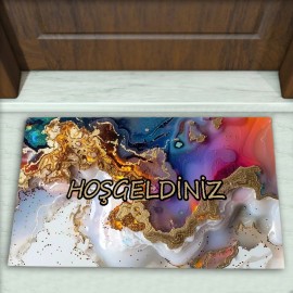 Modern Desenli Dekoratif Kapı Önü Paspası No: 2171