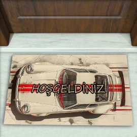 Araba Desenli Dekoratif Kapı Önü Paspası No: 2172