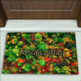 Ağaç Desenli Dekoratif Kapı Önü Paspası No: 2179