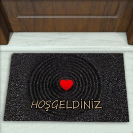 Kalp Desenli Dekoratif Kapı Önü Paspası No: 2182