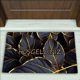 Yaprak Desenli Dekoratif Kapı Önü Paspası No: 2185