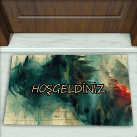 Modern Desenli Dekoratif Kapı Önü Paspası No: 2193