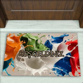 Modern Desenli Dekoratif Kapı Önü Paspası No: 2200