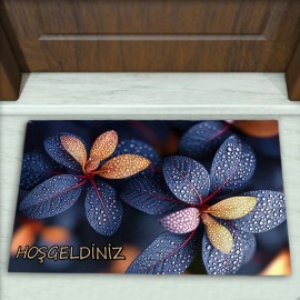 Yaprak Desenli Dekoratif Kapı Önü Paspası No: 2202