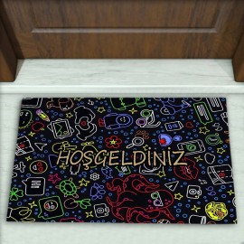Geometrik Desenli Dekoratif Kapı Önü Paspası No: 2204