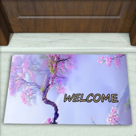 Çiçek Desenli Dekoratif Kapı Önü Paspası No: 2207