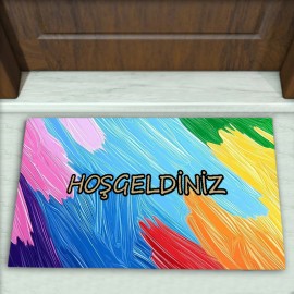 Modern Desenli Dekoratif Kapı Önü Paspası No: 2232