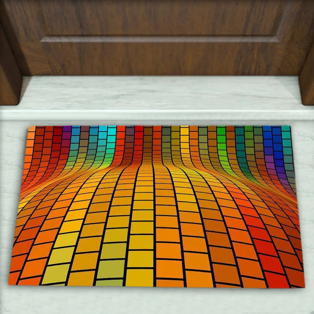 Geometrik Desenli Dekoratif Kapı Önü Paspası No: 2233