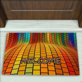 Geometrik Desenli Dekoratif Kapı Önü Paspası No: 2233