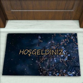 Çiçek Desenli Dekoratif Kapı Önü Paspası No: 2244