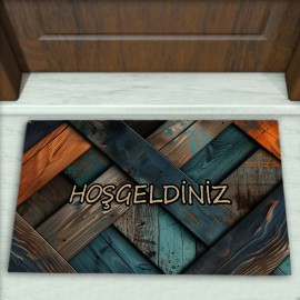Parke Desenli Dekoratif Kapı Önü Paspası No: 2257
