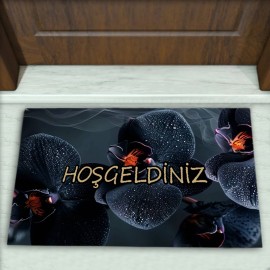 Çiçek Desenli Dekoratif Kapı Önü Paspası No: 2260