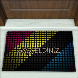 Geometrik Desenli Dekoratif Kapı Önü Paspası No: 2263
