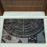 Geometrik Desenli Dekoratif Kapı Önü Paspası No: 2270