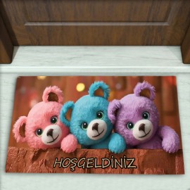 Ayıcık Desenli Dekoratif Kapı Önü Paspası No: 2303