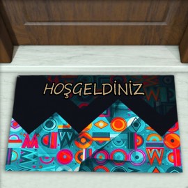 Geometrik Desenli Dekoratif Kapı Önü Paspası No: 2313