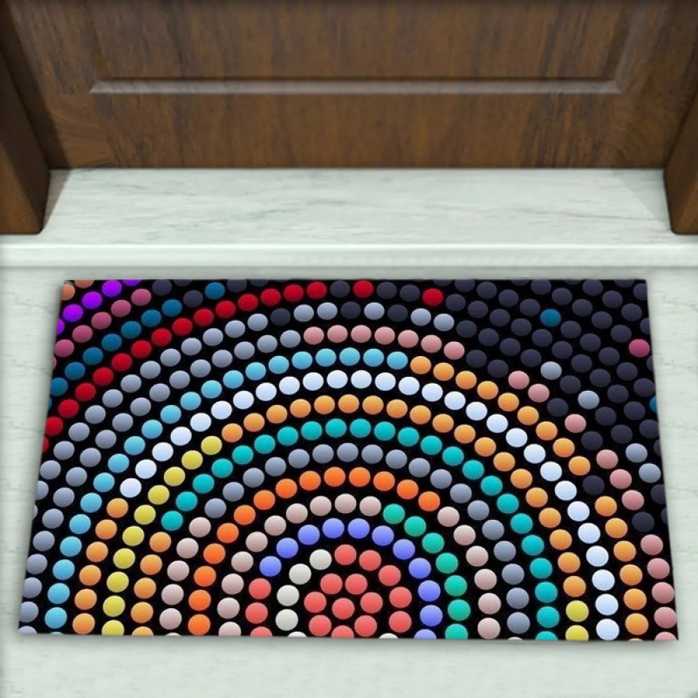 Geometrik Desenli Dekoratif Kapı Önü Paspası No: 2314
