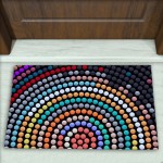 Geometrik Desenli Dekoratif Kapı Önü Paspası No: 2314