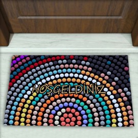 Geometrik Desenli Dekoratif Kapı Önü Paspası No: 2314