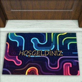 Geometrik Desenli Dekoratif Kapı Önü Paspası No: 2316