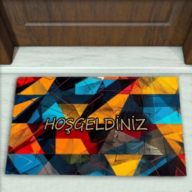 Geometrik Desenli Dekoratif Kapı Önü Paspası No: 2317