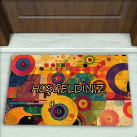 Geometrik Desenli Dekoratif Kapı Önü Paspası No: 2319