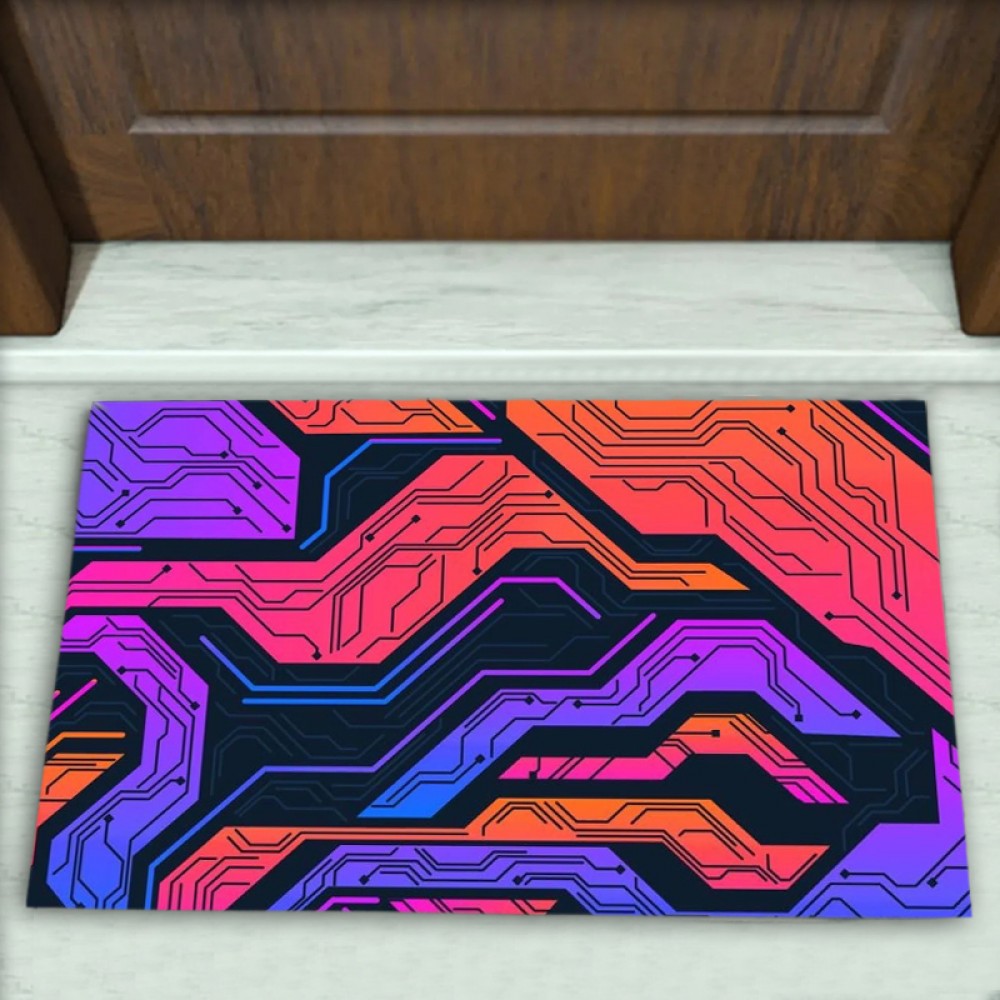 Geometrik Desenli Dekoratif Kapı Önü Paspası No: 2320