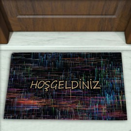 Geometrik Desenli Dekoratif Kapı Önü Paspası No: 2324