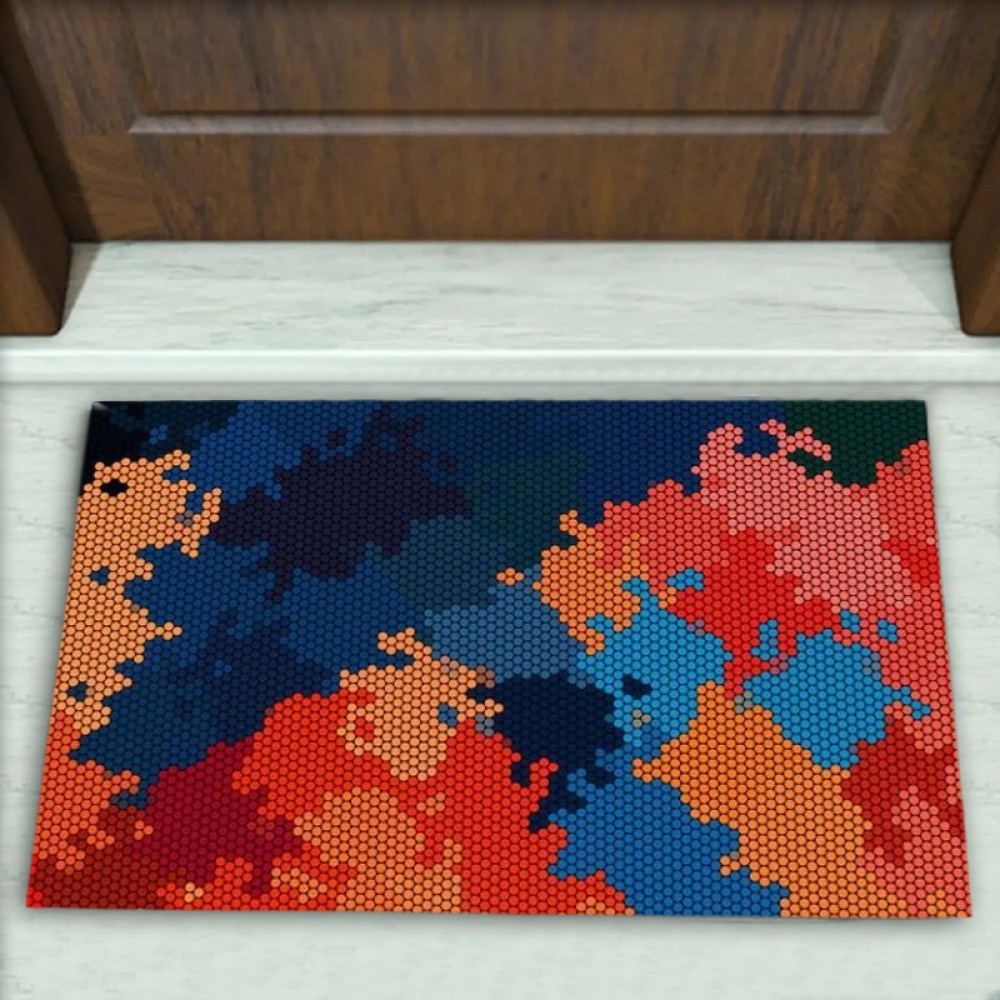 Geometrik Desenli Dekoratif Kapı Önü Paspası No: 2327