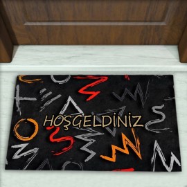 Geometrik Desenli Dekoratif Kapı Önü Paspası No: 2334