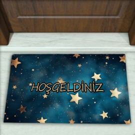 Yıldız Desenli Dekoratif Kapı Önü Paspası No: 2348