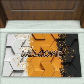 Geometrik Desenli Dekoratif Kapı Önü Paspası No: 2358