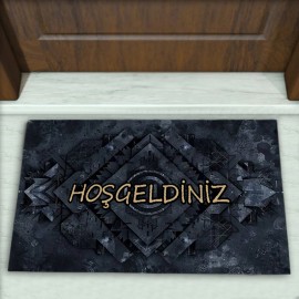 Geometrik Desenli Dekoratif Kapı Önü Paspası No: 2366