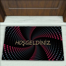 Geometrik Desenli Dekoratif Kapı Önü Paspası No: 2367