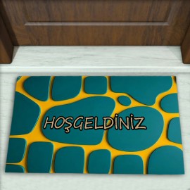 Geometrik Desenli Dekoratif Kapı Önü Paspası No: 2370