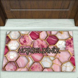 Geometrik Desenli Dekoratif Kapı Önü Paspası No: 2379