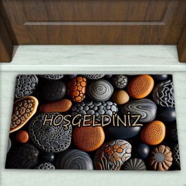 Taş Desenli Dekoratif Kapı Önü Paspası No: 2393