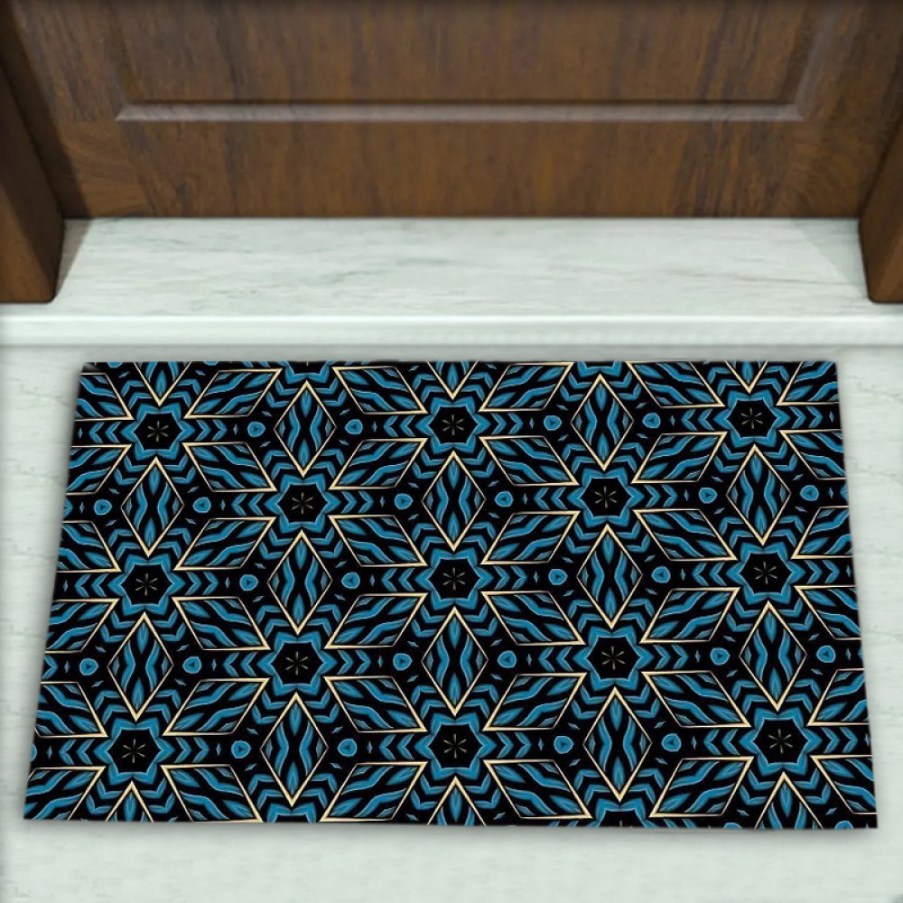 Geometrik Desenli Dekoratif Kapı Önü Paspası No: 2399
