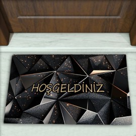 Geometrik Desenli Dekoratif Kapı Önü Paspası No: 2402